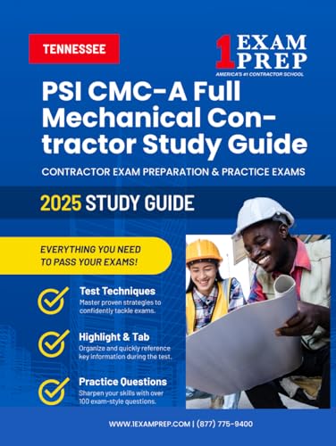 2025 Tennessee PSI CMC-A Mechanical Plumbing Contractor Study Guide: Contractor Exam Preparation & Practice Exams 2025 Tennessee PSI CMC-A Mechanical Plumbing Contractor Study Guide: Contractor Exam Preparation & Practice Exams von Independently published