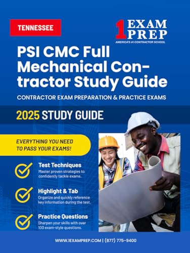 2025 Tennessee PSI CMC Full Mechanical Contractor Study Guide: Contractor Exam Preparation & Practice Exams 2025 Tennessee PSI CMC Full Mechanical Contractor Study Guide: Contractor Exam Preparation & Practice Exams von Independently published
