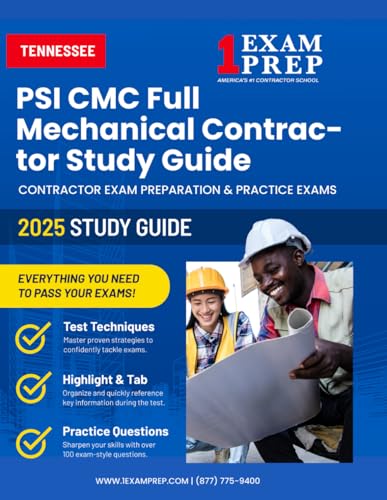 2025 Tennessee PSI CMC Full Mechanical Contractor Study Guide: Contractor Exam Preparation & Practice Exams 2025 Tennessee PSI CMC Full Mechanical Contractor Study Guide: Contractor Exam Preparation & Practice Exams von Independently published