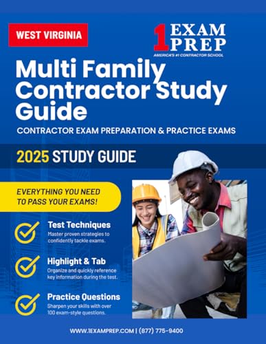 2025 West Virginia Multi Family Contractor Study Guide: Contractor Exam Preparation & Practice Exams 2025 West Virginia Multi Family Contractor Study Guide: Contractor Exam Preparation & Practice Exams von Independently published