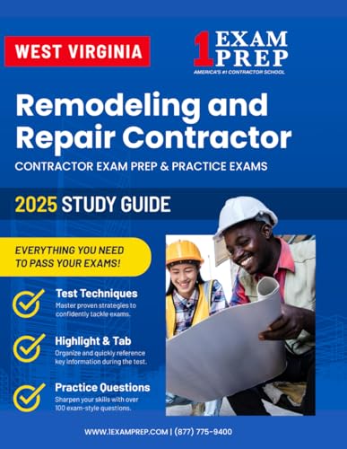 2025 West Virginia Remodeling and Repair Contractor Study Guide: Contractor Exam Preparation & Practice Exams 2025 West Virginia Remodeling and Repair Contractor Study Guide: Contractor Exam Preparation & Practice Exams von Independently published