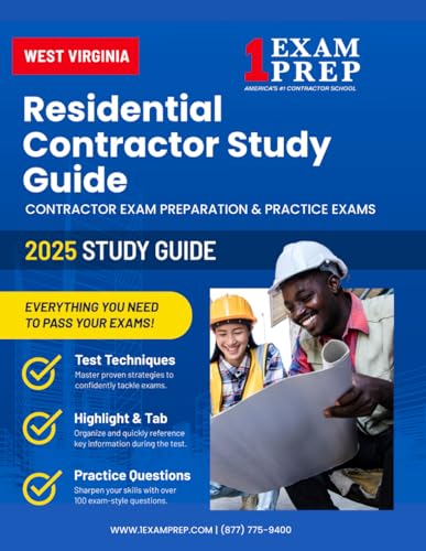 2025 West Virginia Residential Contractor Study Guide: Contractor Exam Preparation & Practice Exams 2025 West Virginia Residential Contractor Study Guide: Contractor Exam Preparation & Practice Exams von Independently published