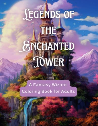 Legends of the Enchanted Tower: A Fantasy Wizard Coloring Book for Adults: +200 Detailed Pages Featuring Magical Realms, Sorcerer Chambers & Spellbound Scenes | 8.5x11 Large Format for Stress Relief Legends of the Enchanted Tower: A Fantasy Wizard Coloring Book for Adults: +200 Detailed Pages Featuring Magical Realms, Sorcerer Chambers & Spellbound Scenes | 8.5x11 Large Format for Stress Relief von Independently published