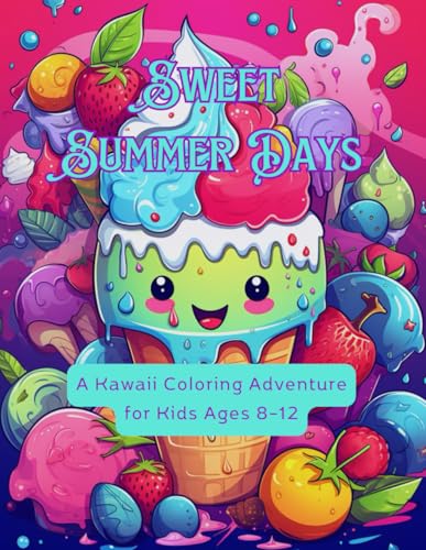 Sweet Summer Days: A Kawaii Coloring Adventure for Kids Ages 8–12: 200 Playful Pages of Sunshine, Seashells, and Smiling Snacks | 8.5x11 Large Format for Hours of Coloring Fun Sweet Summer Days: A Kawaii Coloring Adventure for Kids Ages 8–12: 200 Playful Pages of Sunshine, Seashells, and Smiling Snacks | 8.5x11 Large Format for Hours of Coloring Fun von Independently published