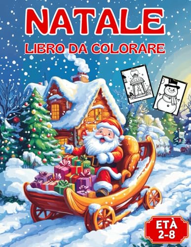 Natale Libro da Colorare: 50 DISEGNI DI NATALE DA COLORARE PER BAMBINI DAI 2-8 ANNI, con Babbo Natale, pupazzi di neve, renne, gnomi, elfi e altro - libro da Scarabocchiare von Independently published