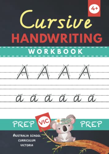 VIC Cursive Handwriting Practice Books for Kids 4 years old Prep | Australia School Curriculum: Cute Animals Cover A4 VIC Cursive Handwriting Practice Books for Kids 4 years old Prep | Australia School Curriculum: Cute Animals Cover A4