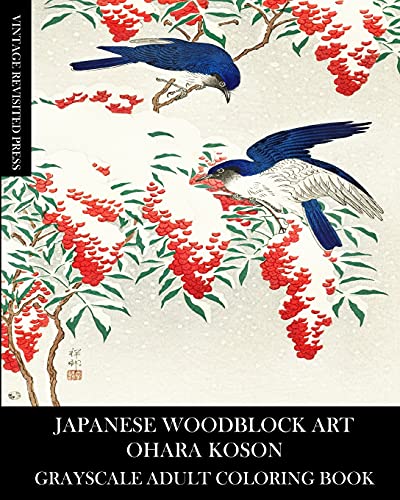 Japanese Woodblock Art: Ohara Koson Grayscale Adult Coloring Book von Blurb