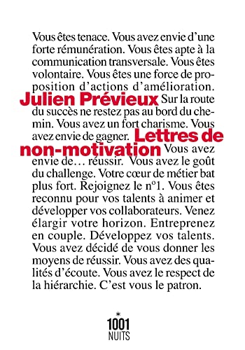 Lettres de non-motivation