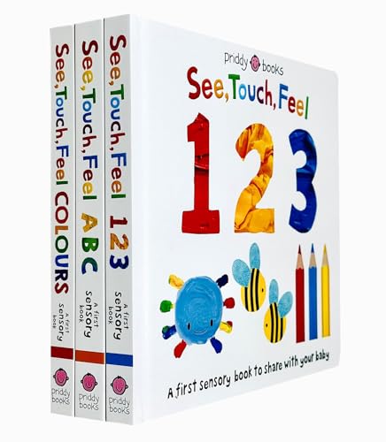 „Foblit ltd „See, Touch, Feel a First Sensory Book Collection“ mit 3 Büchern (See, Touch, Feel 123, See, Touch, Feel ABC & See, Touch, Feel Colors)