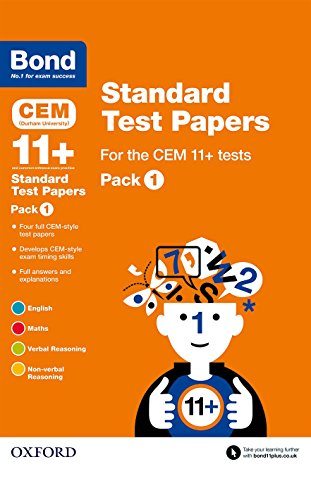 Bond 11+: CEM: Standard Test Papers: Ready for the 2024 exam: Pack 1