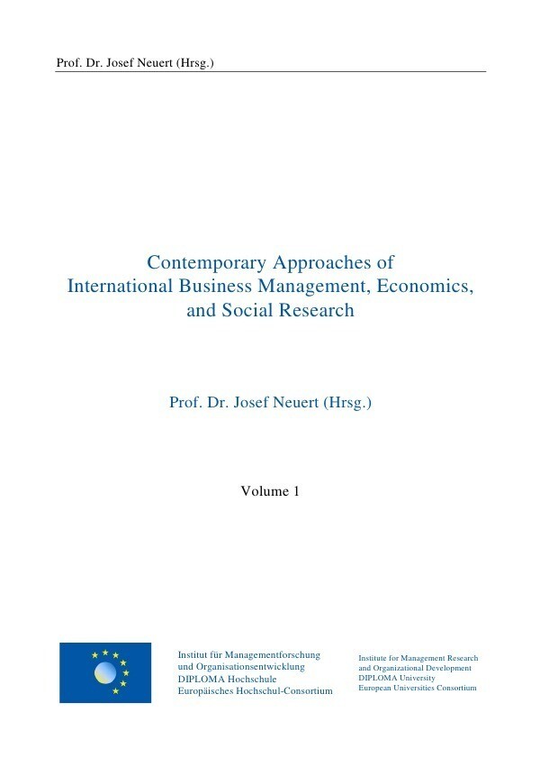 Contemporary Approaches of International Business Management Economics and Social Research von epubli