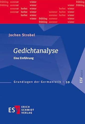 Gedichtanalyse: Eine Einführung (Grundlagen der Germanistik) von Schmidt, Erich Verlag