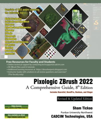 Pixologic ZBrush 2022: A Comprehensive Guide, 8th Edition von CADCIM Technologies