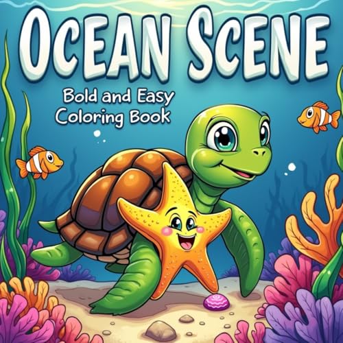 Ocean Life Coloring Book: Underwater Adventure Scenes, Coastal Views, Sea Creatures, and Relaxing Art for Kids and Adults