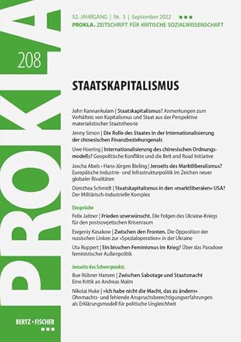 StaatsKapitalismus: PROKLA 208 / 52. Jg., Heft 3, September 2022 (PROKLA. Zeitschrift für kritische Sozialwissenschaft)