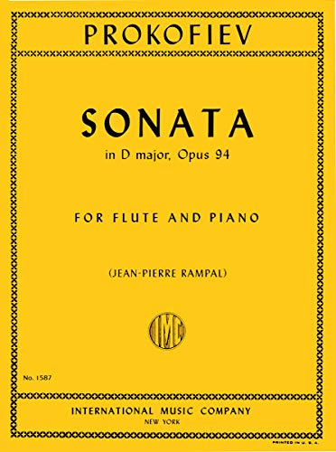 INT1587 - Prokofiev - Sonata in D major, Opus 94 For Flute and Piano
