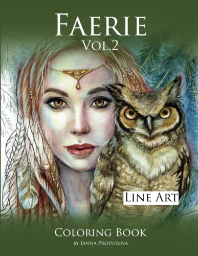 Faerie Vol.2: Line Art: Coloring Book