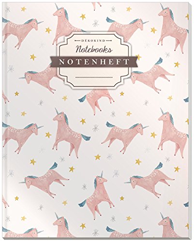 DÉKOKIND Notenheft | DIN A4, 64 Seiten, 12 Notensysteme pro Seite, Inhaltsverzeichnis, Vintage Softcover | Dickes Notenbuch | Motiv: Einhörner DÉKOKIND Notenheft | DIN A4, 64 Seiten, 12 Notensysteme pro Seite, Inhaltsverzeichnis, Vintage Softcover | Dickes Notenbuch | Motiv: Einhörner von CREATESPACE