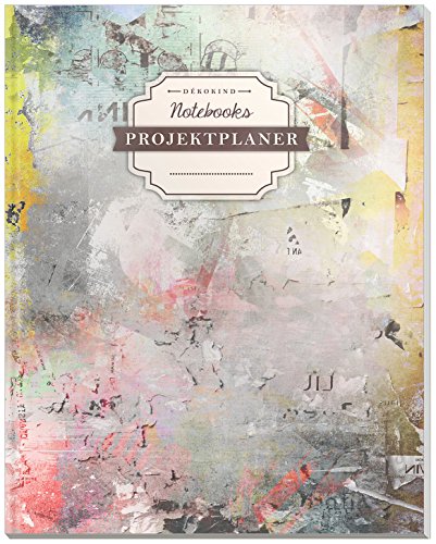 DÉKOKIND Projektplaner | DIN A4, 100+ Seiten, Register, Kontakte, Vintage Softcover | Für über 50 Projekte geeignet| Motiv: Colorful Wall DÉKOKIND Projektplaner | DIN A4, 100+ Seiten, Register, Kontakte, Vintage Softcover | Für über 50 Projekte geeignet| Motiv: Colorful Wall
