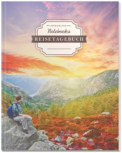 DÉKOKIND Reisetagebuch: DIN A4, 100+ Seiten, Register, Vintage Softcover | Auch als Abschiedsgeschenk | Motiv: Auslandsreise