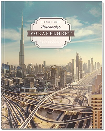 DÉKOKIND Vokabelheft | DIN A4, 84 Seiten, 2 Spalten, Register, Vintage Softcover | Dickes Vokabelbuch | Motiv: Arabian City DÉKOKIND Vokabelheft | DIN A4, 84 Seiten, 2 Spalten, Register, Vintage Softcover | Dickes Vokabelbuch | Motiv: Arabian City
