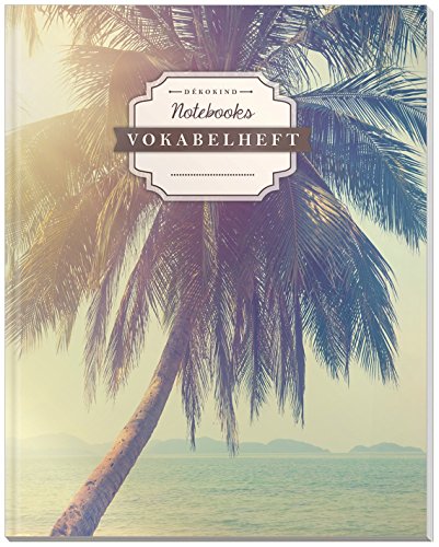 DÉKOKIND Vokabelheft | DIN A4, 84 Seiten, 2 Spalten, Register, Vintage Softcover | Dickes Vokabelbuch | Motiv: Sommerferien DÉKOKIND Vokabelheft | DIN A4, 84 Seiten, 2 Spalten, Register, Vintage Softcover | Dickes Vokabelbuch | Motiv: Sommerferien