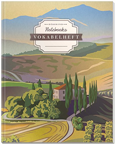 DÉKOKIND Vokabelheft | DIN A4, 84 Seiten, 2 Spalten, Register, Vintage Softcover | Dickes Vokabelbuch | Motiv: Spanische Toscana DÉKOKIND Vokabelheft | DIN A4, 84 Seiten, 2 Spalten, Register, Vintage Softcover | Dickes Vokabelbuch | Motiv: Spanische Toscana