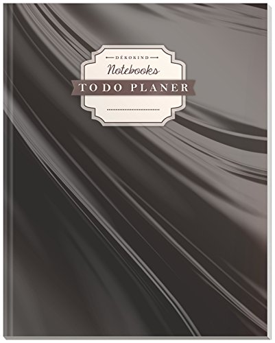 DÉKOKIND To Do Planer | DIN A4, 100+ Seiten, Register, Vintage Softcover | Dickes Checklisten Buch | Motiv: Premium Black von DÉKOKIND