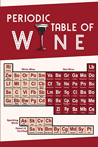 Periodic Table of Wine: Smart Gift Idea for Wine Lovers, Drinkers and Enthusiasts. Notebook 6"x9" 105 Pages. von Independently published