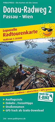 Donau-Radweg 2, Passau - Wien: Leporello Radtourenkarte mit Ausflugszielen, Einkehr- & Freizeittipps, wetterfest, reissfest, abwischbar, GPS-genau. 1:50000 (Leporello Radtourenkarte: LEP-RK)