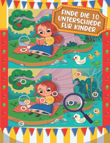 Finde Die 10 Unterschiede Für Kinder: Ein Buch mit versteckten Bildern, lustige Aktivitäten für Kinder im Alter von 5 bis 12 Jahren, mit Lösungen. Finde Die 10 Unterschiede Für Kinder: Ein Buch mit versteckten Bildern, lustige Aktivitäten für Kinder im Alter von 5 bis 12 Jahren, mit Lösungen. von Independently published