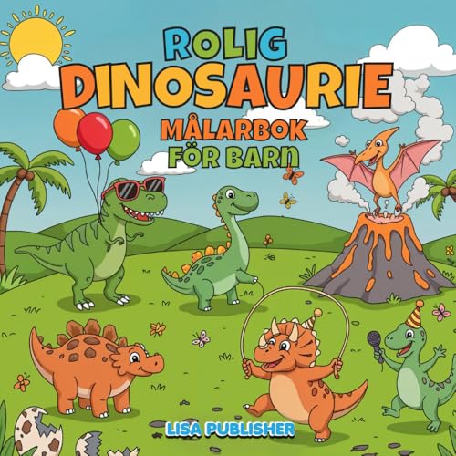 Rolig Dinosaurie Målarbok För Barn: Dinosaurierfärgsida med söta mönster av T-Rex, Triceratops, Stegosaurus och fler... Rolig Dinosaurie Målarbok För Barn: Dinosaurierfärgsida med söta mönster av T-Rex, Triceratops, Stegosaurus och fler... von Independently published