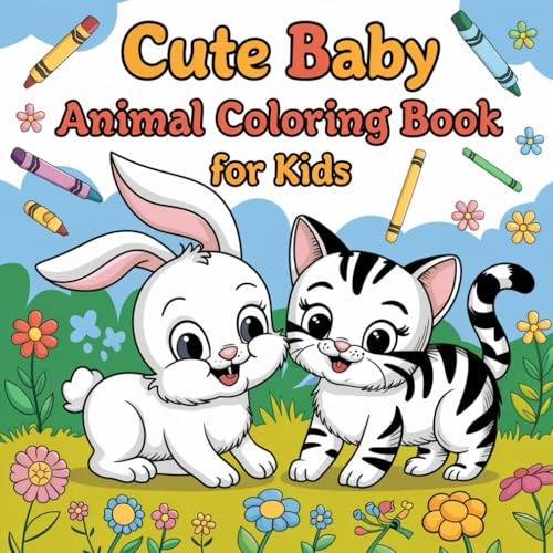 Cute Baby Animal coloring book: Fun and Adorable Coloring pages with Bold Lines and Large Print. Perfect for Kids, Adults, Seniors, and Beginners (Bold and easy coloring book, Band 8) von Independently published