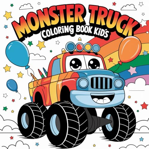 Monster Trucks coloring book: Easy and bold Coloring Pages Featuring Awesome Monster Trucks for Kids Ages 4-8 (Bold and easy coloring book, Band 24) von Independently published