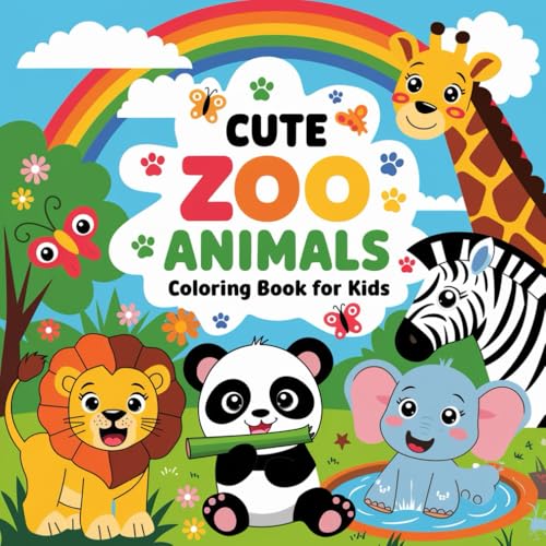 Zoo Animals coloring book: Bold and easy coloring page for Toddlers and Preschoolers with Lions, Elephants, Giraffes, Monkeys, and More (Bold and easy coloring book, Band 20) von Independently published