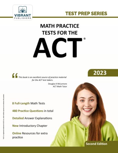 Math Practice Tests for the ACT (Test Prep) von Vibrant Publishers