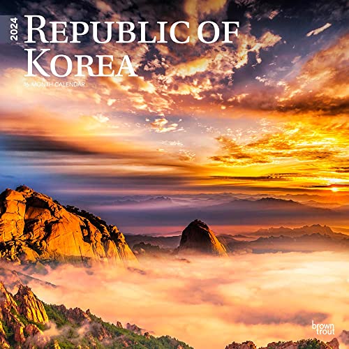 Republic of Korea | 2024 12 x 24 Inch Monthly Square Wall Calendar | BrownTrout | Travel Asia South Seoul