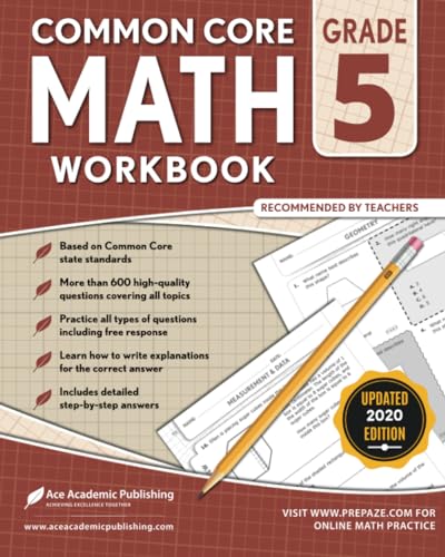 5th grade Math Workbook: CommonCore Math Workbook von Ace Academic Publishing