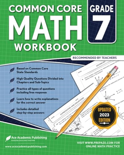 7th grade Math Workbook: CommonCore Math Workbook von Ace Academic Publishing