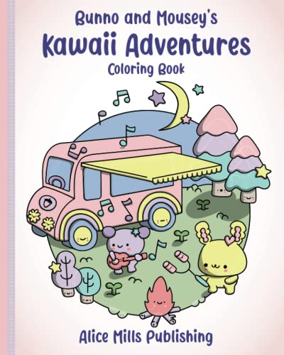 Bunno and Mousey's Kawaii Adventures: Coloring Book (Bunno And Mousey Kawaii Coloring Books) von Independently published