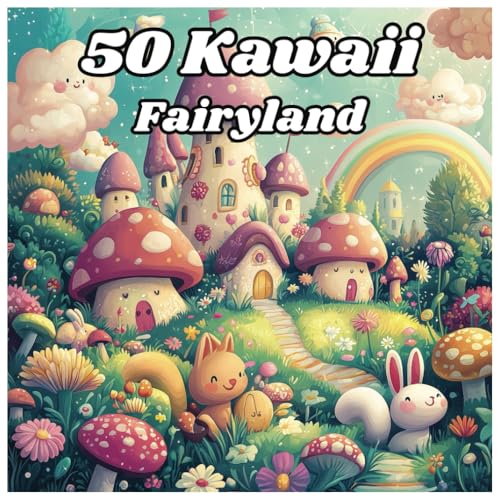 50 Kawaii Fairyland: Cute, Fun, Fantasy Coloring Book For Girls Ages 4-8: Whimsical Fairies, Magical Creatures, and Enchanted Scenes to Spark Creativity and Imagination in Kids von Independently published