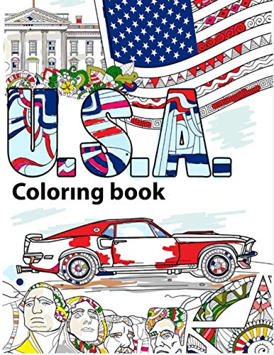 USA Coloring Book: Adult Colouring Fun, Stress Relief Relaxation and Escape (Color in Fun, Band 12) von Aryla Publishing