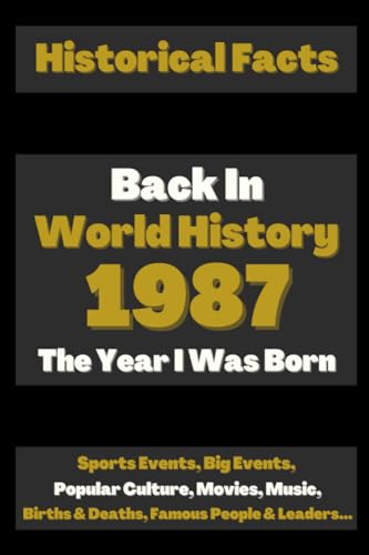 Back in World History 1987 The Year I Was Born: The Most Important Historical Facts Gathered On A Very Special Way (Births & Deaths, Sports, Big ... Amazing Gift for Birthdays, Anniversaries... von Independently published