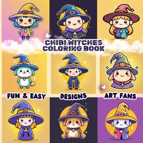 Chibi Witches Coloring Book Fun & Easy Designs: 130 pages of cute witches, spooky fun, and enchanting scenes—one side colored, one to color! Chibi Witches Coloring Book Fun & Easy Designs: 130 pages of cute witches, spooky fun, and enchanting scenes—one side colored, one to color! von Independently published