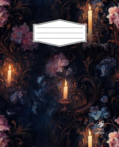 Rococo Flowers Composition Notebook College Ruled I Vintage Notebook for College I Vintage Composition Notebook (Whispered Writing Collection by Caipora)