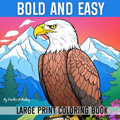 Bold and Easy Large Print Coloring Book: A Simple and Joyful Coloring Escape for Adults, Beginners, and Seniors with Delightful Mandalas, Serene Florals, Whimsical Food Art, and More von Independently published