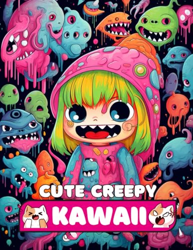 Cute Creepy Kawaii: Coloring Book for Teens and Adults