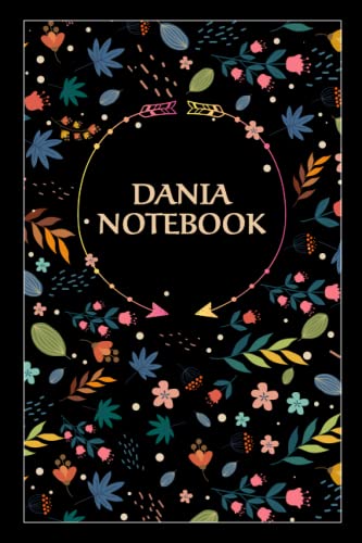 Dania Notebook: Floral Journal Gift for Dania, 100 pages, Timeline, 6"x9", Matte Finish