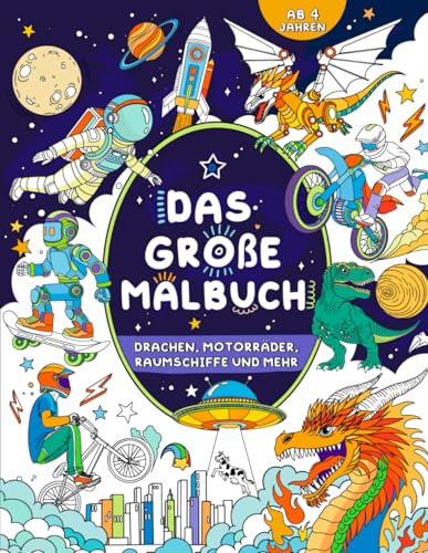 Das große Malbuch für Jungen: Kinder 4+ von FairyWren Publishing