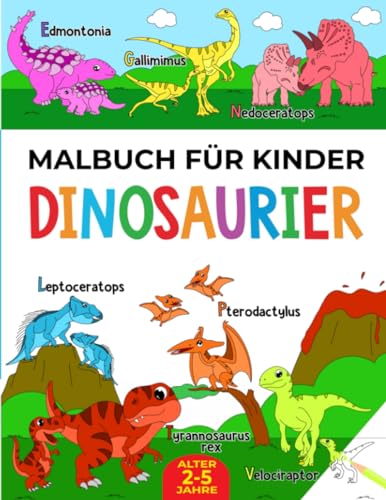Dinosaurier-Malbuch für Kinder: für Kinder von 2-5 Jahren Dinosaurier-Malbuch für Kinder: für Kinder von 2-5 Jahren von FairyWren Publishing